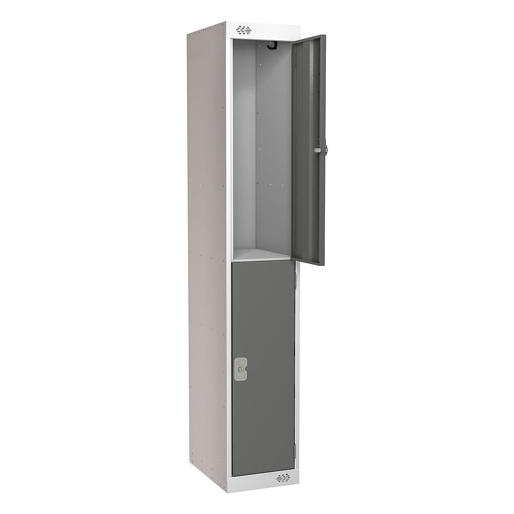 2 DOOR LOCKER 300X450X1800 DARK GREY DOOR