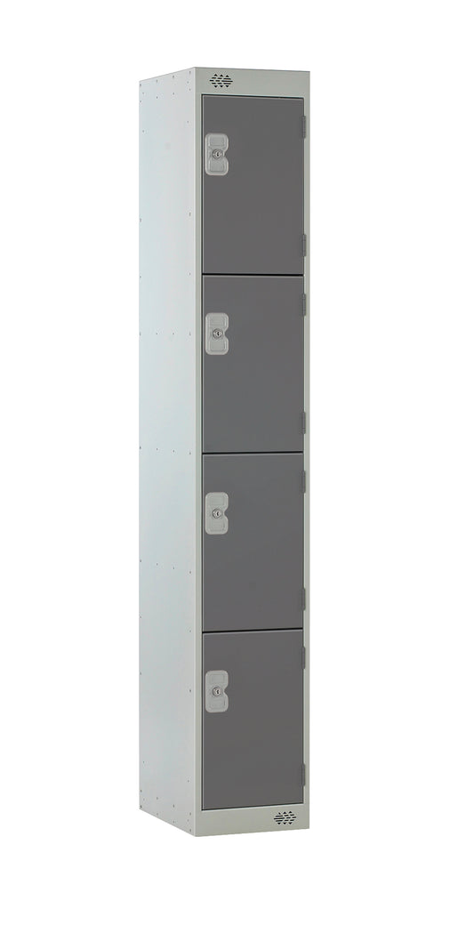 4 DOOR LOCKER 300X300X1800 DARK GREY DOOR