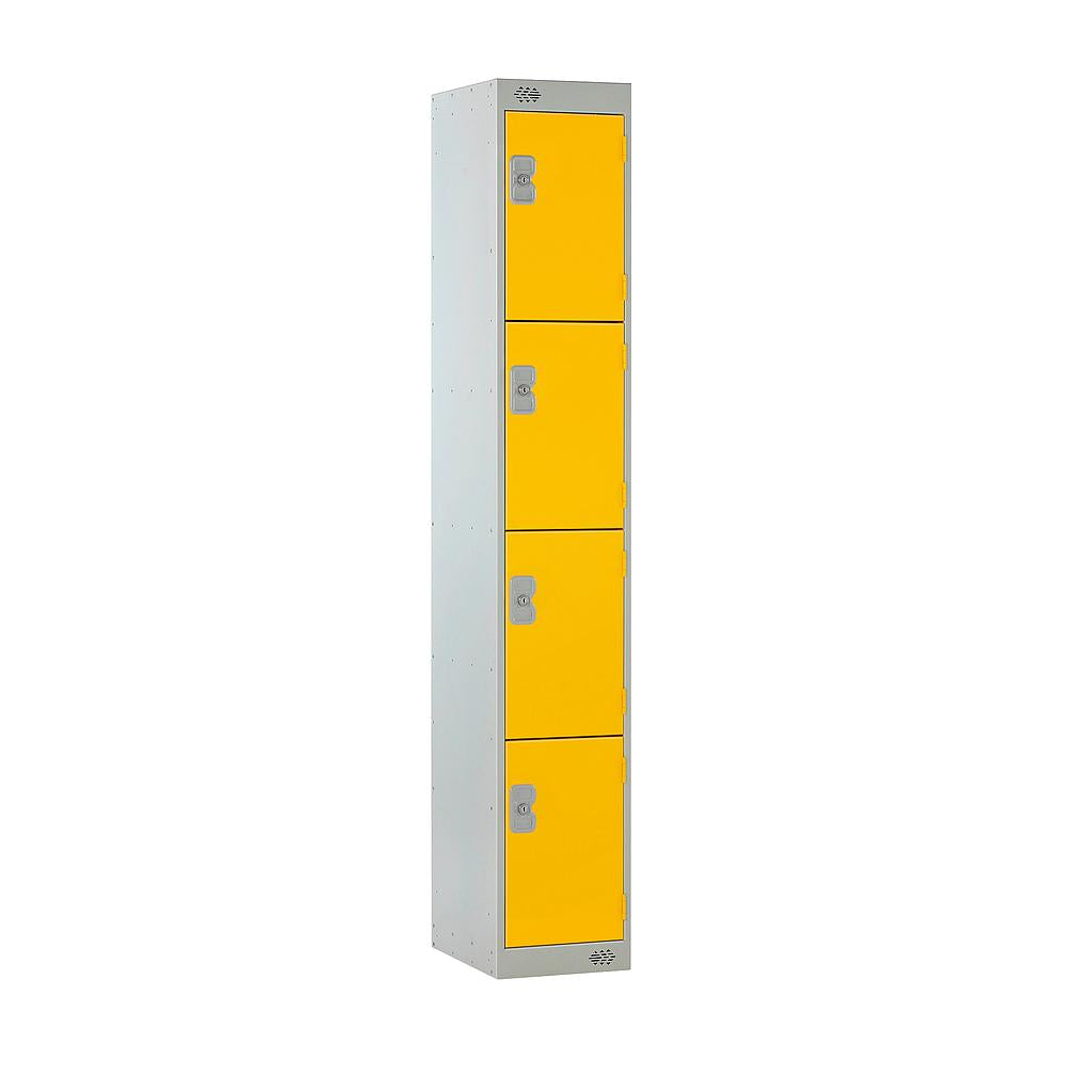 4 DOOR LOCKER 300X450X1800 YELLOW DOOR