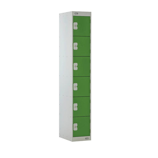 6 DOOR LOCKER 300X450X1800 GREEN DOOR