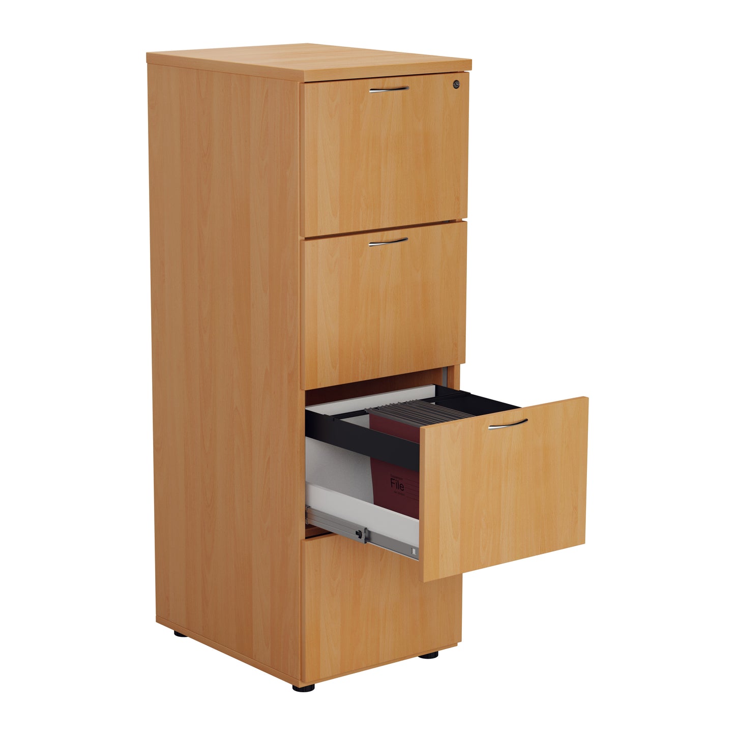 4 DRAWER FILING CABINET - BEECH VERSION 2