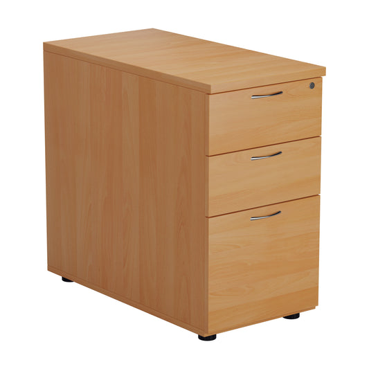 DESK HIGH 3 DRAWER PEDESTAL - 800 DEEP - BEECH VERSION 2