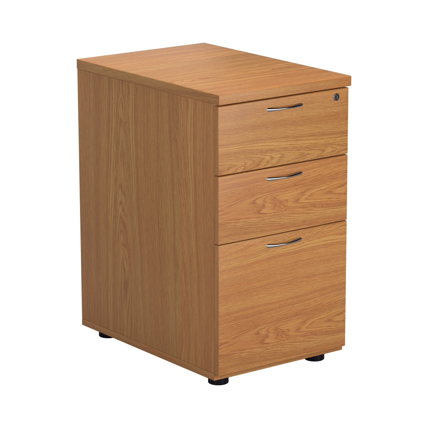 ESSENTIALS DESK HIGH PEDESTAL 3 DRAWER NOVA OAK