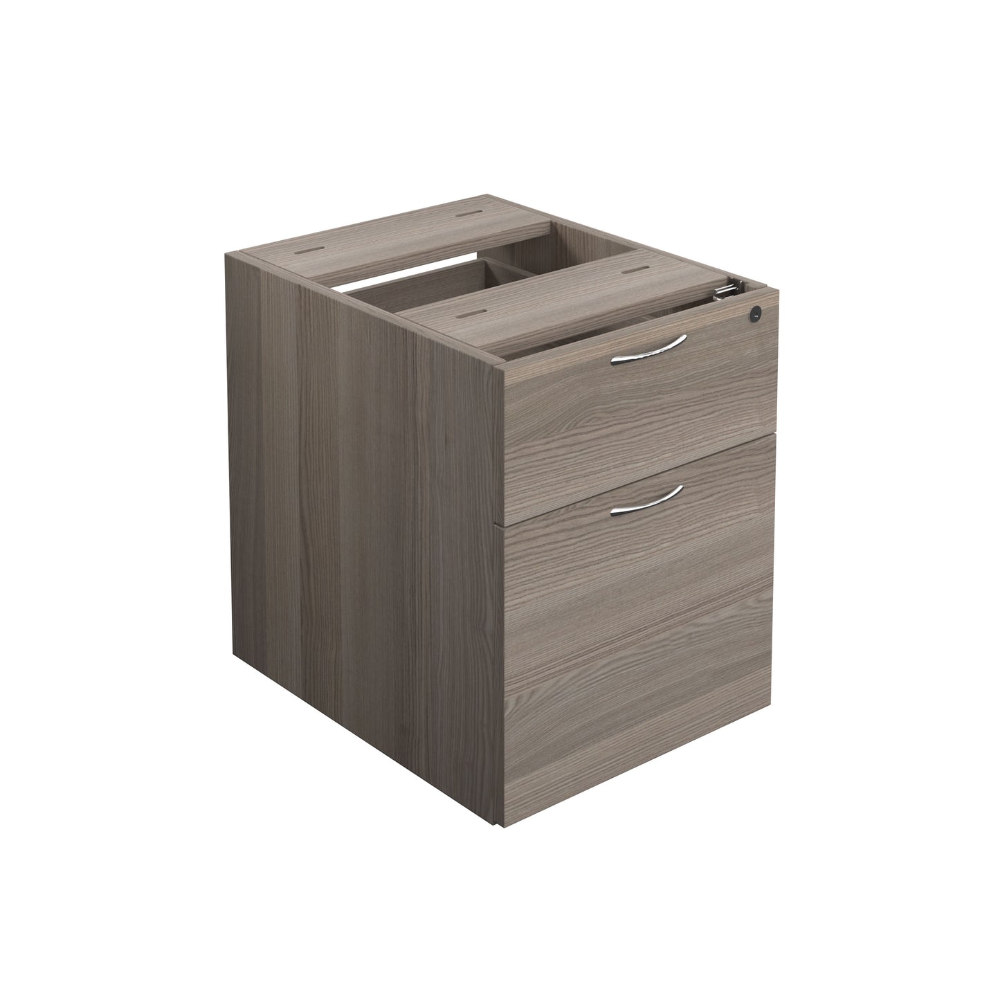 655 FIXED PEDESTAL 2 DRAWERS GREY OAK