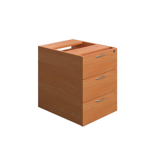 FIXED PEDESTAL 3 DRAWERS BEECH