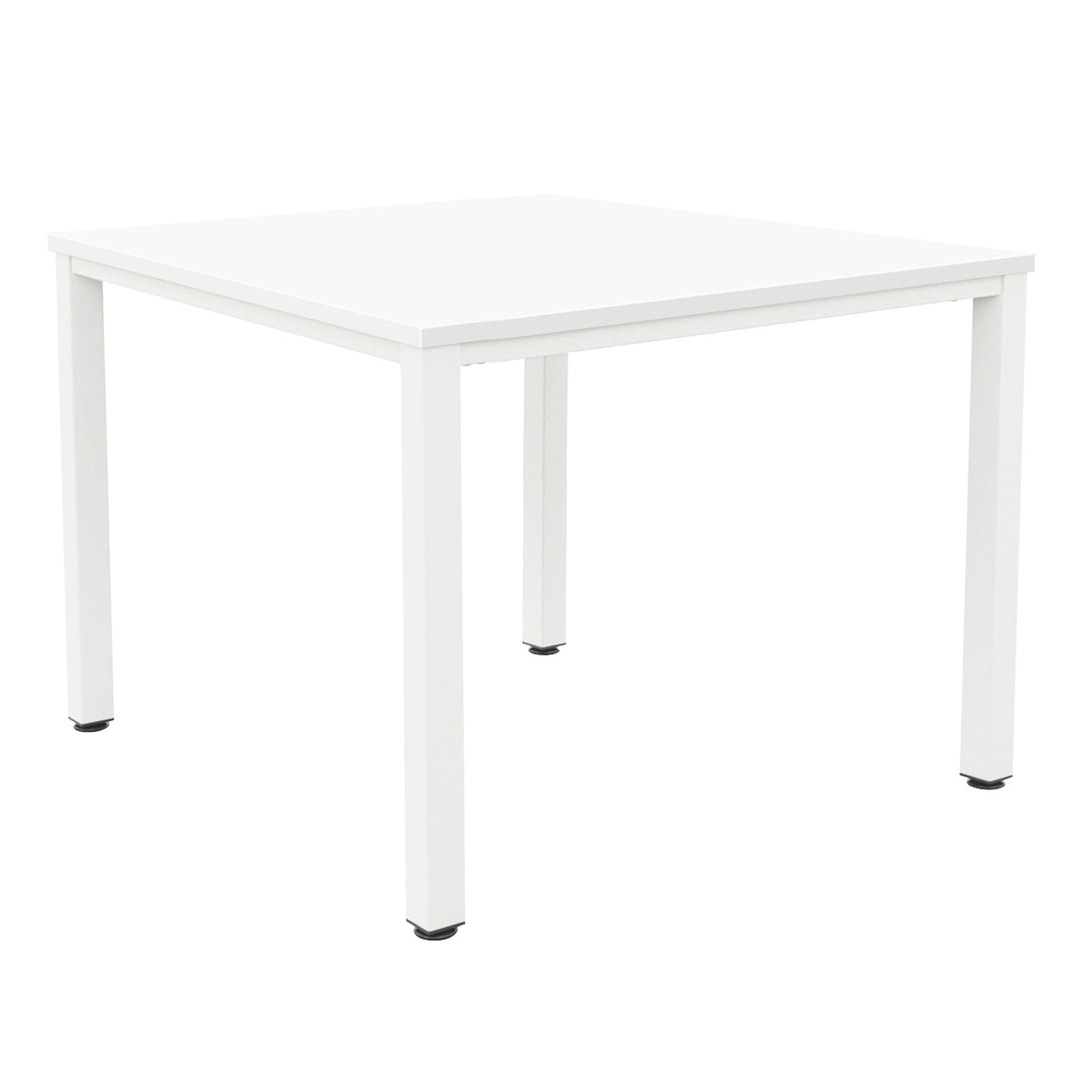 FRACTION INFINITY 140 X 140 MEETING TABLE - WHITE WITH WHITE LEGS