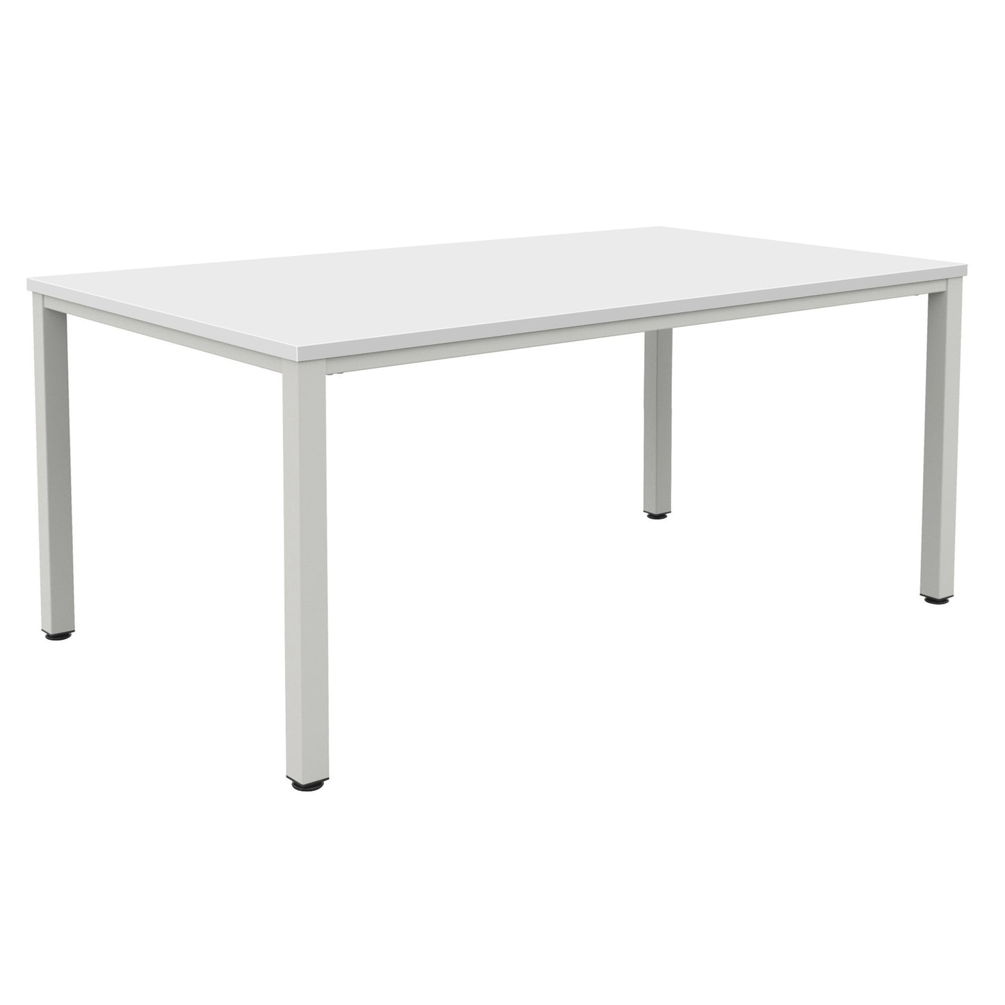FRACTION INFINITY 1600 X 800 MEETING TABLE - WHITE WITH SILVER LEGS
