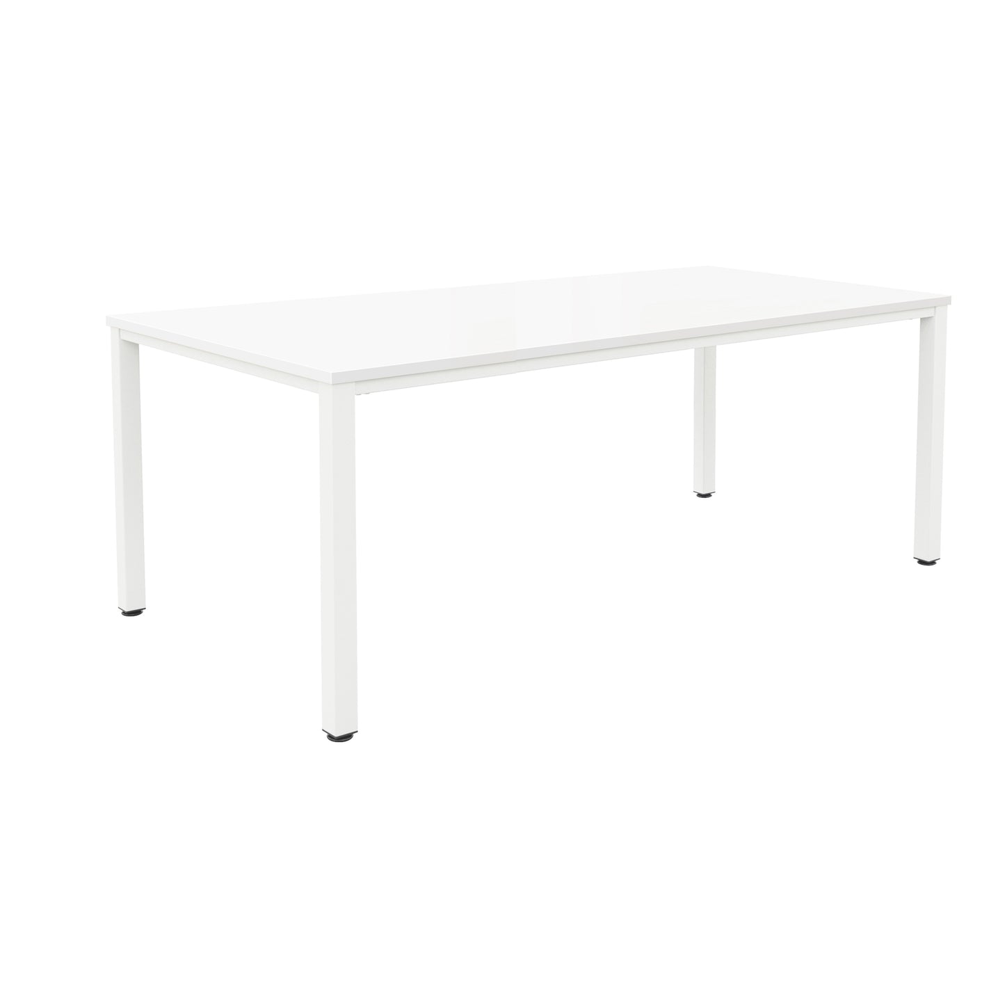 FRACTION INFINITY 1800 X 800 MEETING TABLE - WHITE WITH WHITE LEGS