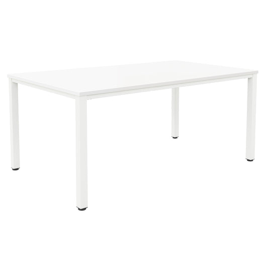FRACTION INFINITY 240 X 120 MEETING TABLE - WHITE WITH WHITE LEGS